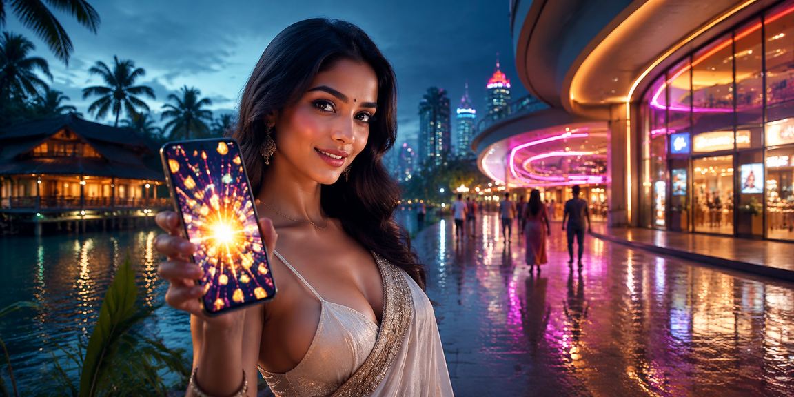 mmsbee1 mobile app neon design showcasing live casino